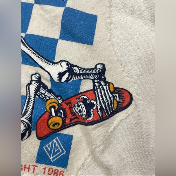 Vtg 1986 Bones Brigade Powell Peralta Rodney Mullen Skeleton Graphic Sweatshirt - Picture 5 of 16